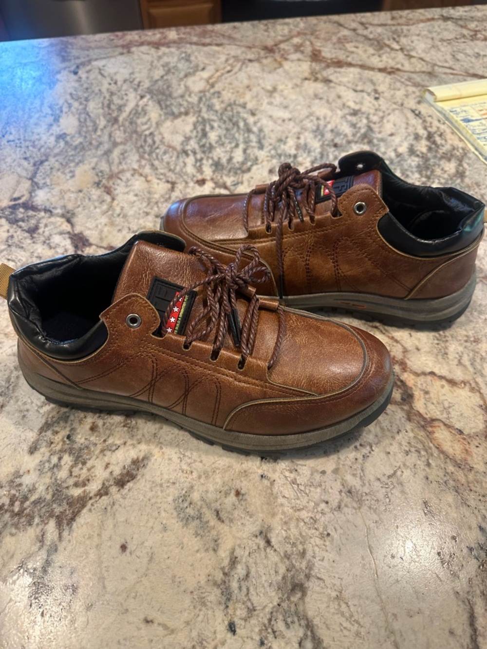 Men's Brown Casual Leather Lace-Up Shoes